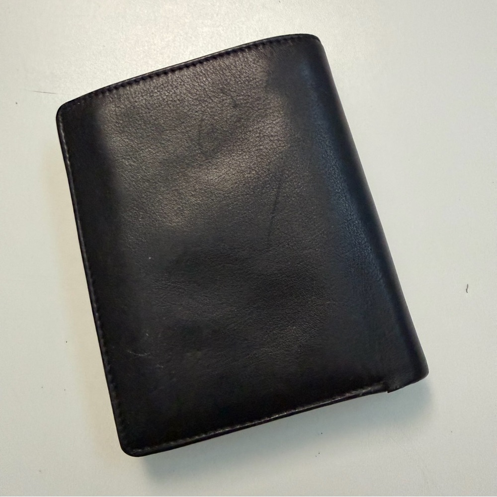 Arrows Wallet Bifold Leather Credit Card Slots Mesh ID Snap Coin Pouch Black - Picture 3 of 16
